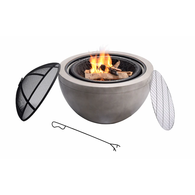 Teamson Home HR30180AA 30-in W Sand Magnesium Oxide Wood-Burning Fire Pit