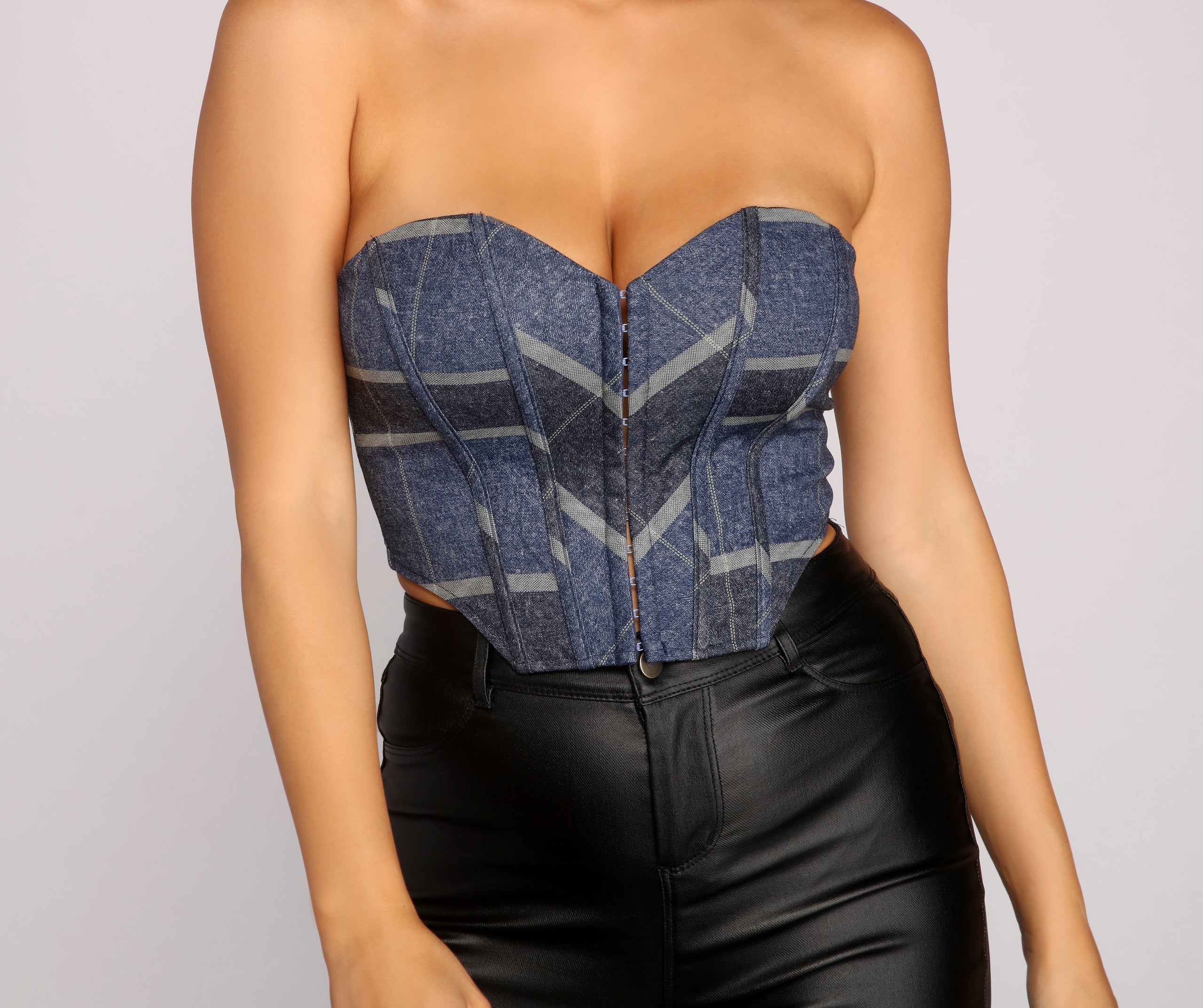 Denim Diva Strapless Corset