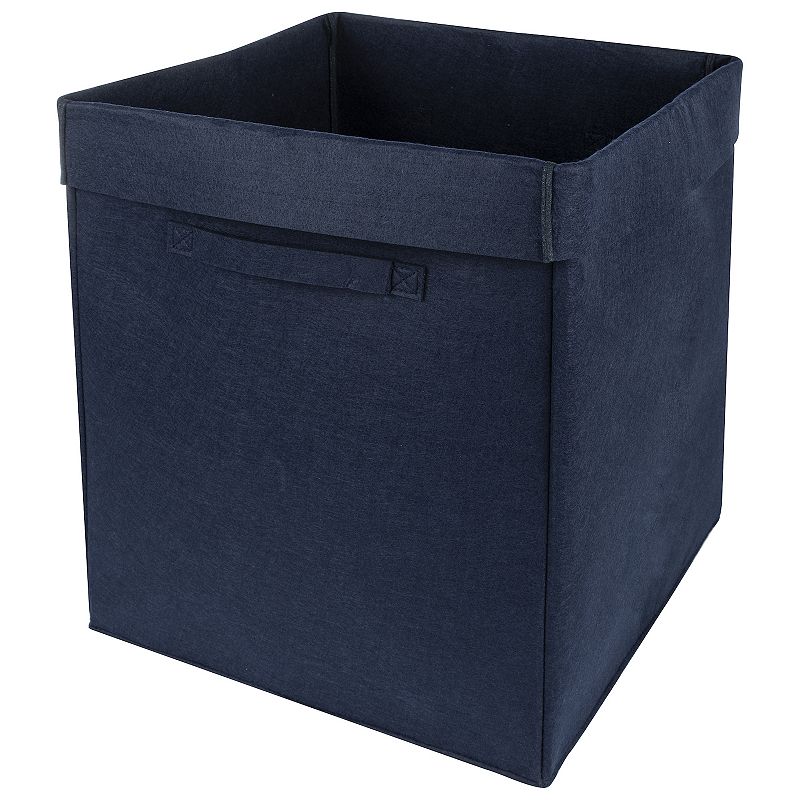 Sammy and Lou Navy Solid Color Felt Bin Hamper