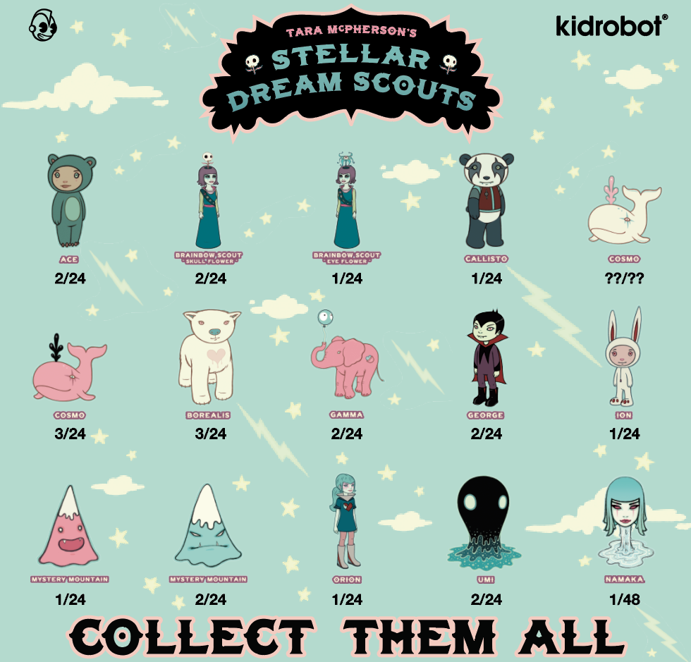 Stellar Dream Scouts Mini Art Figure Series by Tara McPherson