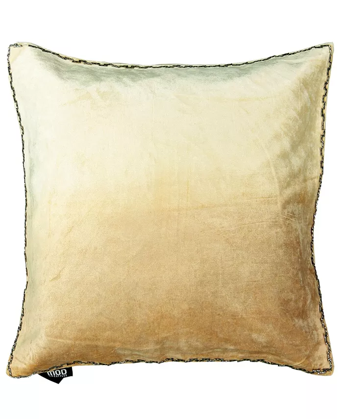 Mod Lifestyles Ombre Velvet Collection Viscose Beaded Edges Pillow， 20