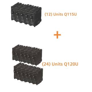 Siemens 15 Amp Single Pole (12-Pack) and 20 Amp Single Pole (24-Pack) Circuit Breakers BUNQU