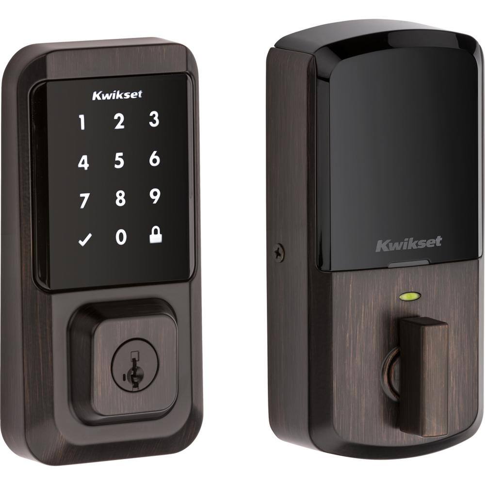 Kwikset HALO Venetian Bronze Keypad Electronic Smart Lock Deadbolt feat SmartKey Security Touchscreen and Wi-Fi wHalifax lever 939Wi-Fi 154HLF