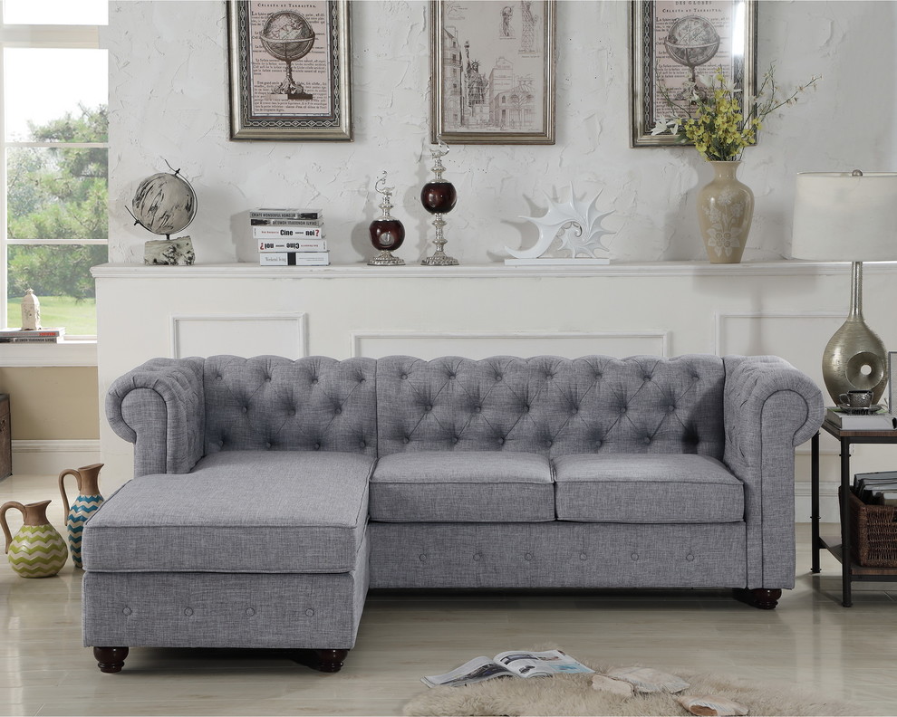 Gracia Sectional Sofa   Traditional   Sectional Sofas   by Mulhouse Furniture  Houzz