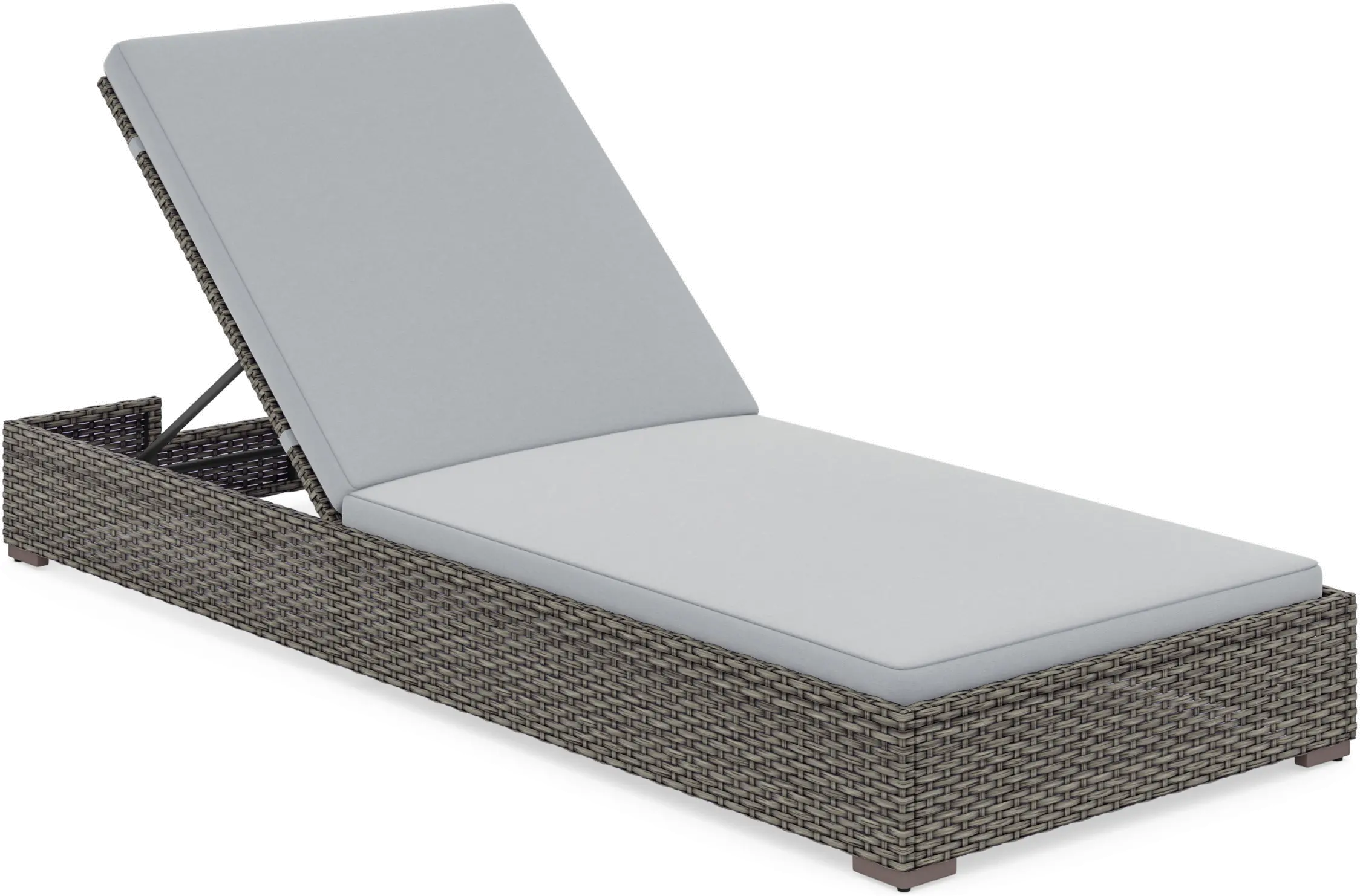 Boca Raton Gray Outdoor Chaise Lounge Set