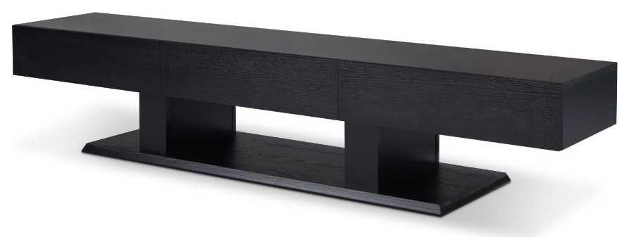 Acme Follian Tv Stand Black Finish   Transitional   Entertainment Centers And Tv Stands   by GwG Outlet  Houzz