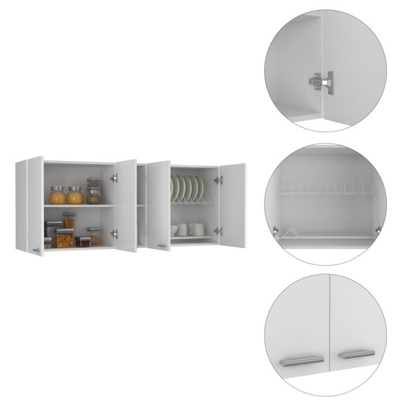 Portofino 150 Wall Cabinet  Double Door  Two Exter...