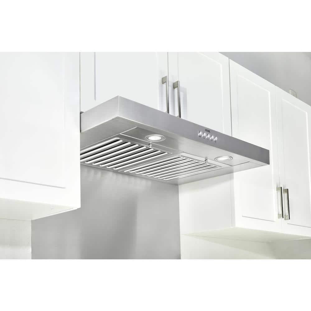 KOBE Range Hoods 30 in 600 CFM Ducted Under Cabinet Range Hood with Light in Stainless Steel