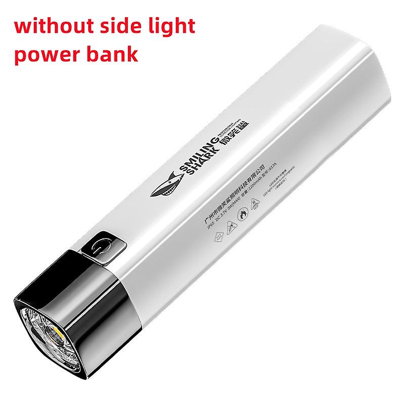 Smile Shark Mini Glare Flashlight Floodlight Side Light Portable Rechargeable Torch Power Bank