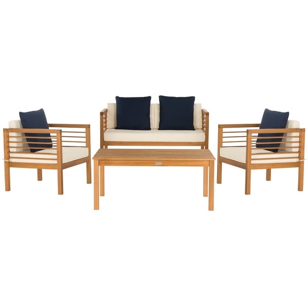 SAFAVIEH Outdoor Living Alda 4piece Set with Accent Pillows