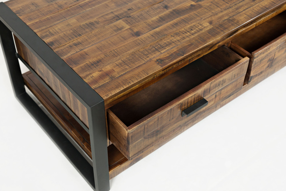 Loftworks Cocktail Table With Drawers   Industrial   Coffee Tables   by HedgeApple  Houzz