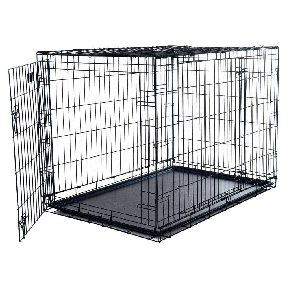 Petmaker 36 in. x 23 in. Foldable Dog Crate Cage with 2 Door 80-361501