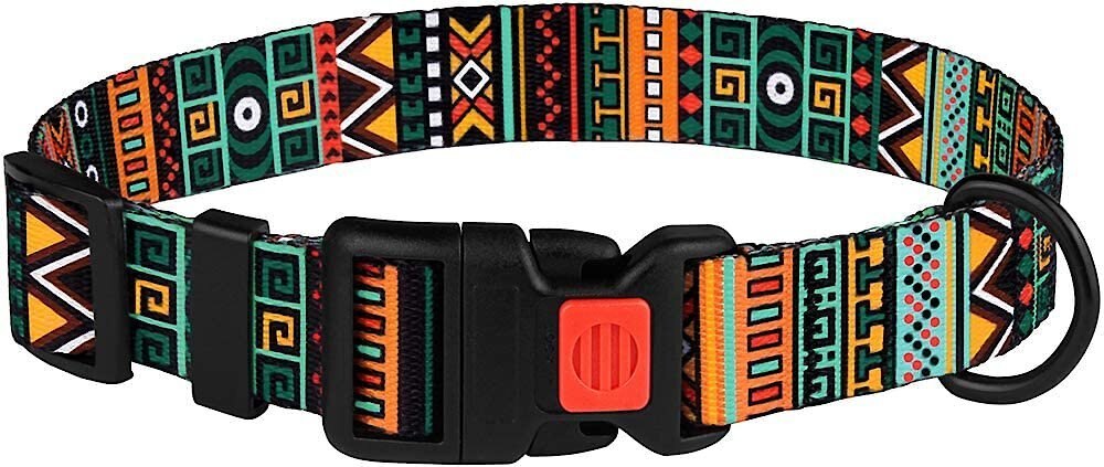 CollarDirect Tribal Pattern Aztec Design Nylon Dog Collar