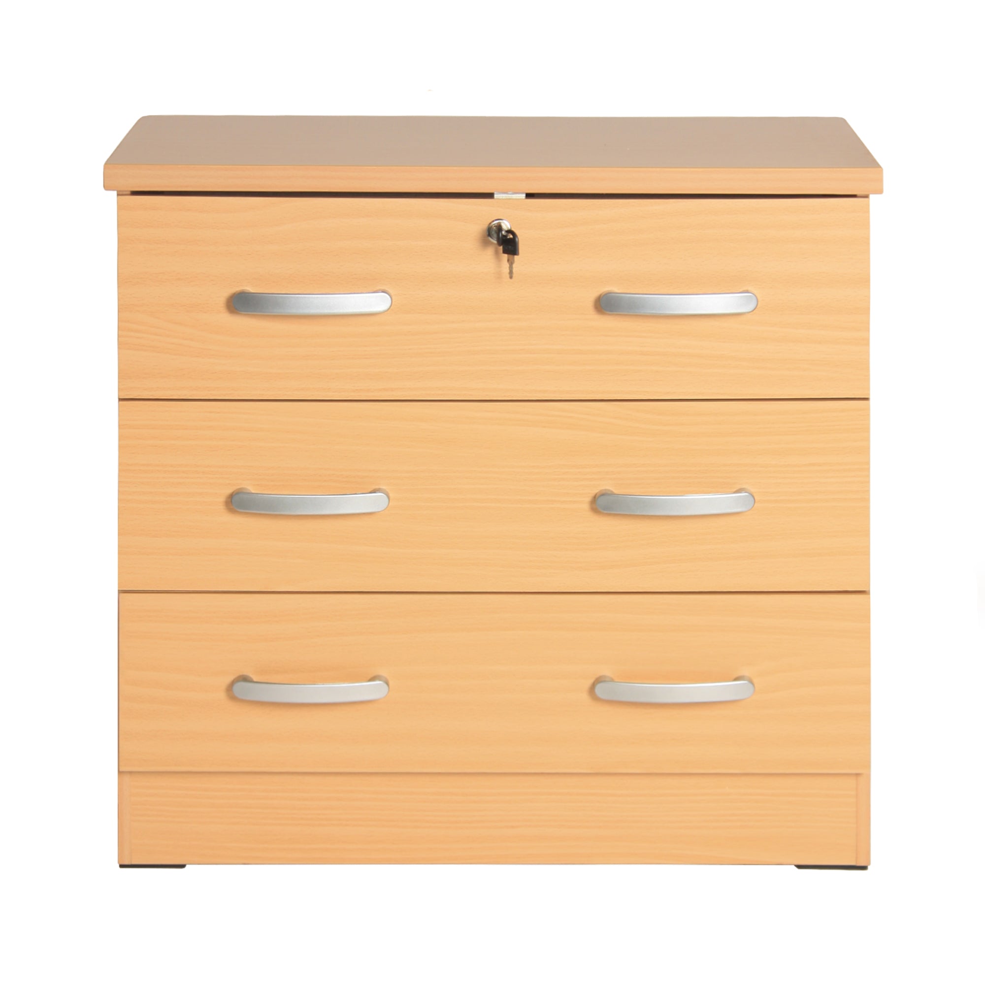 Better Home Products Cindy Wooden 3 Drawer Chest Bedroom Dresser Beech (Maple)