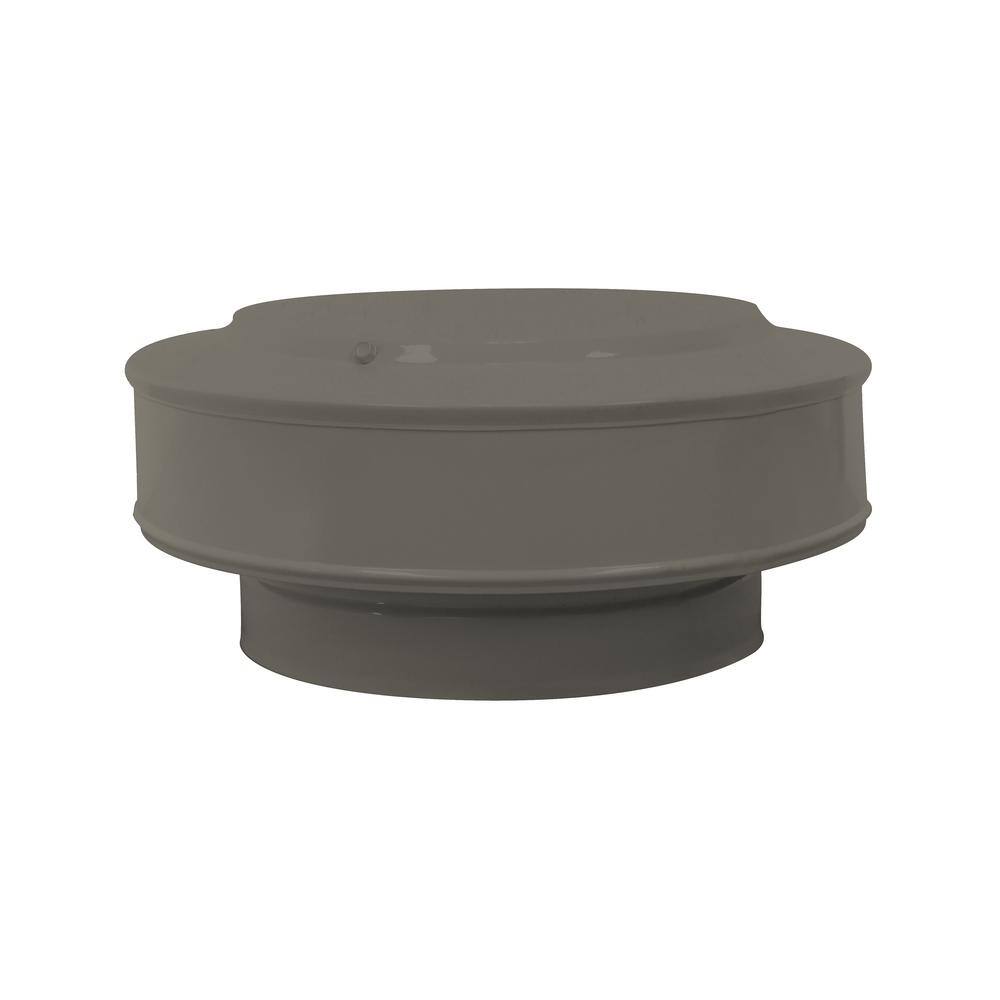 Active Ventilation 8 in. D Aluminum Vent Pipe Cap in Weatherwood VPC-8-WD