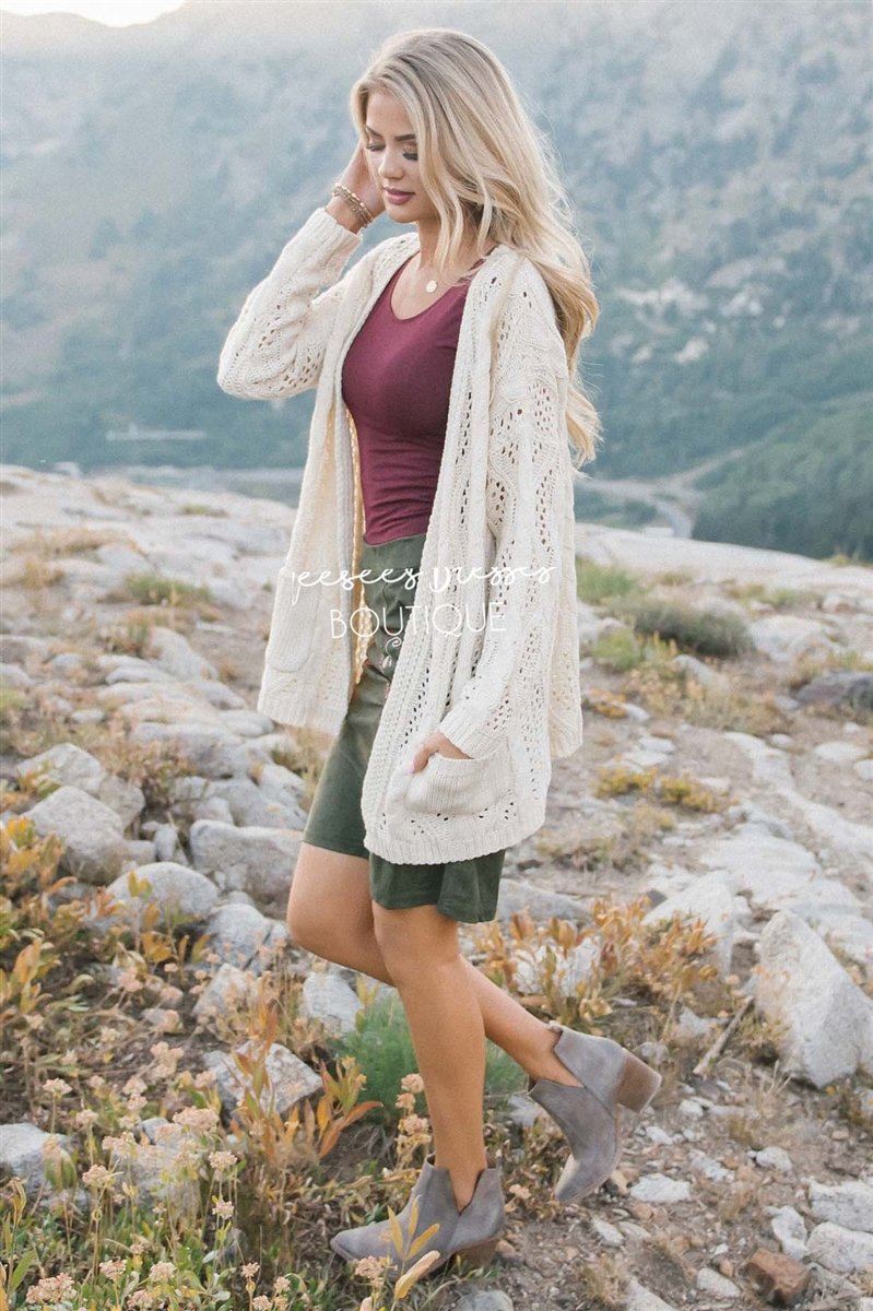 Over Sized Crochet Knit Cardigan