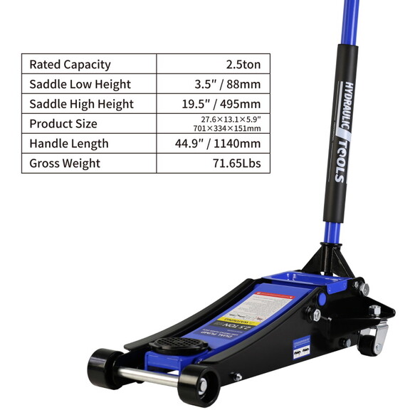 2.5 Ton Low Profile Floor Jack Steel Racing Floor ...