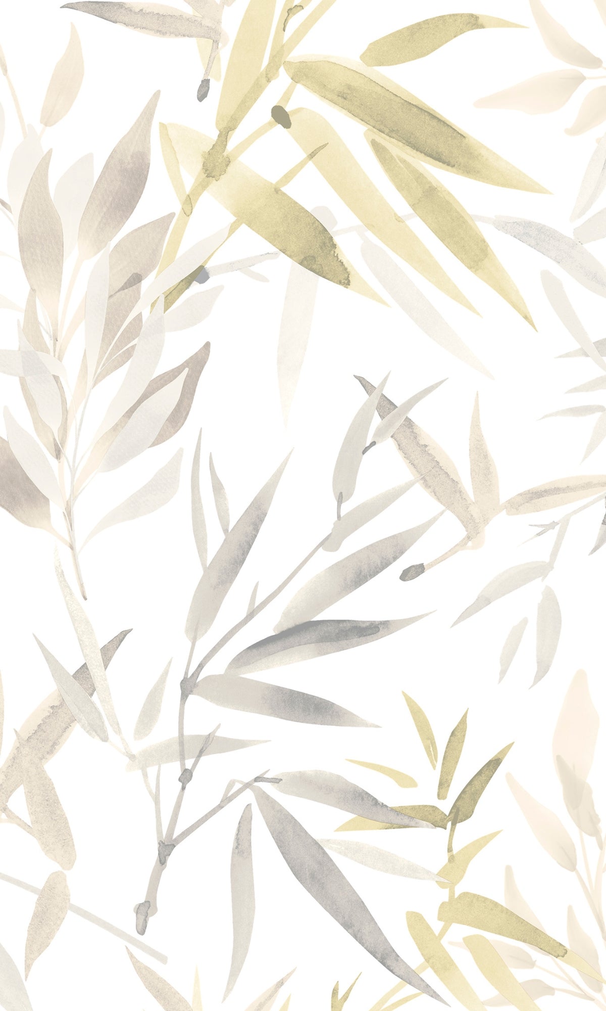 Bamboo Leaves Tropical Wallpaper in Natural