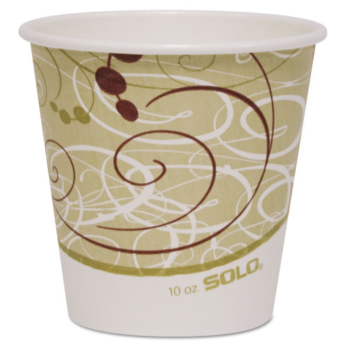 Dart Polycoated Hot Paper Cups， 10 oz， Symphony Design， 1000/Carton (410SMSYM)