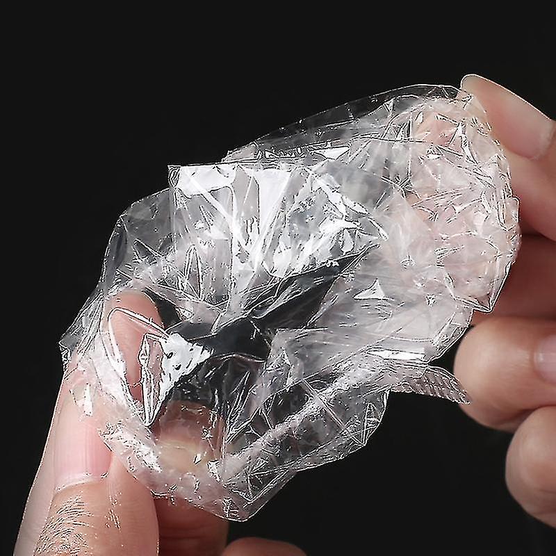 100pcs Disposable Waterproof Transparent Ear Cover Plastic Ear Protector Earmuffs