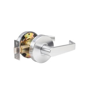 Global Door Controls Eiffel Standard Duty Brushed Chrome Grade 2 Commercial Cylindrical Passage HallCloset Door Handle with Clutch Function GAL-1110L-R-626