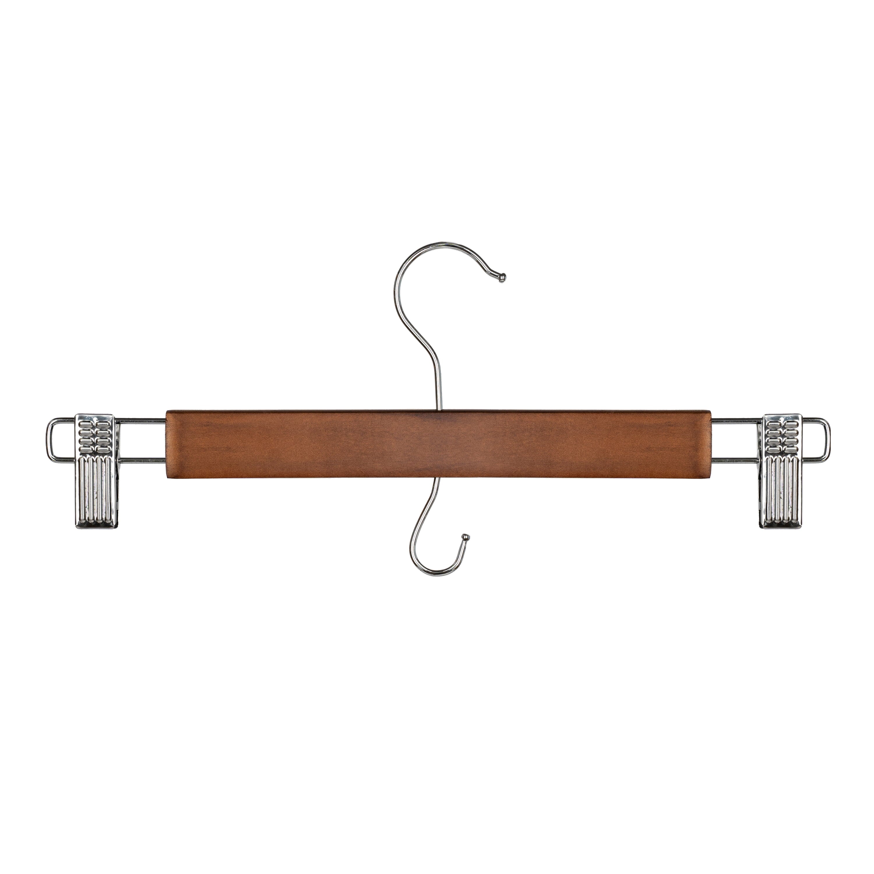 Better Homes & Gardens Walnut Finish Solid Wood Pant & Skirt Hangers, 36 Pack