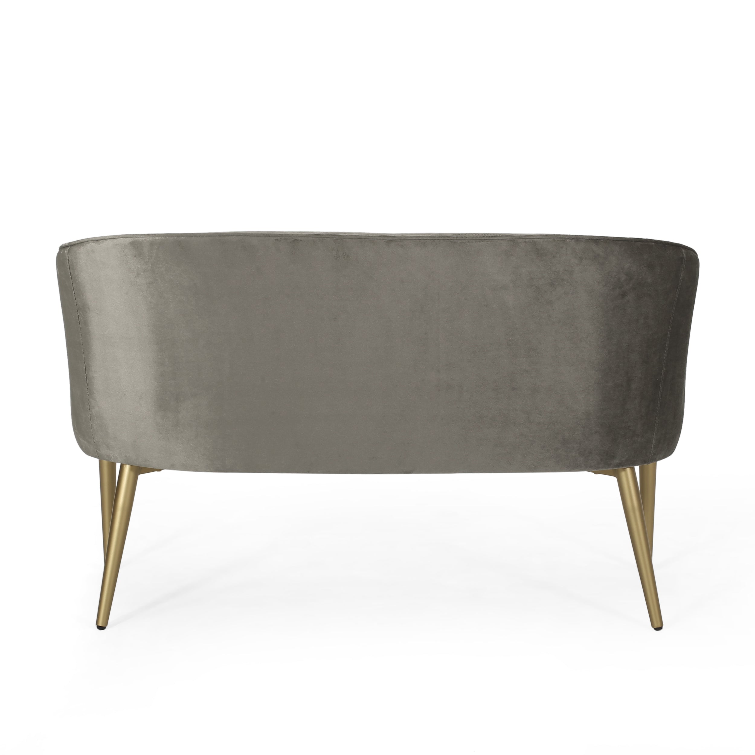 Arthur Modern Glam Tufted Velvet Loveseat