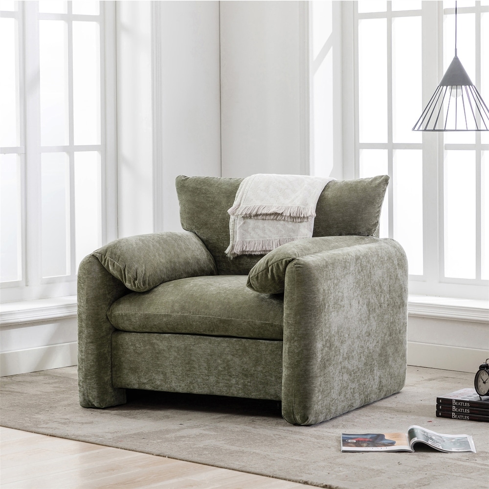 Chenille Oversized Armchair