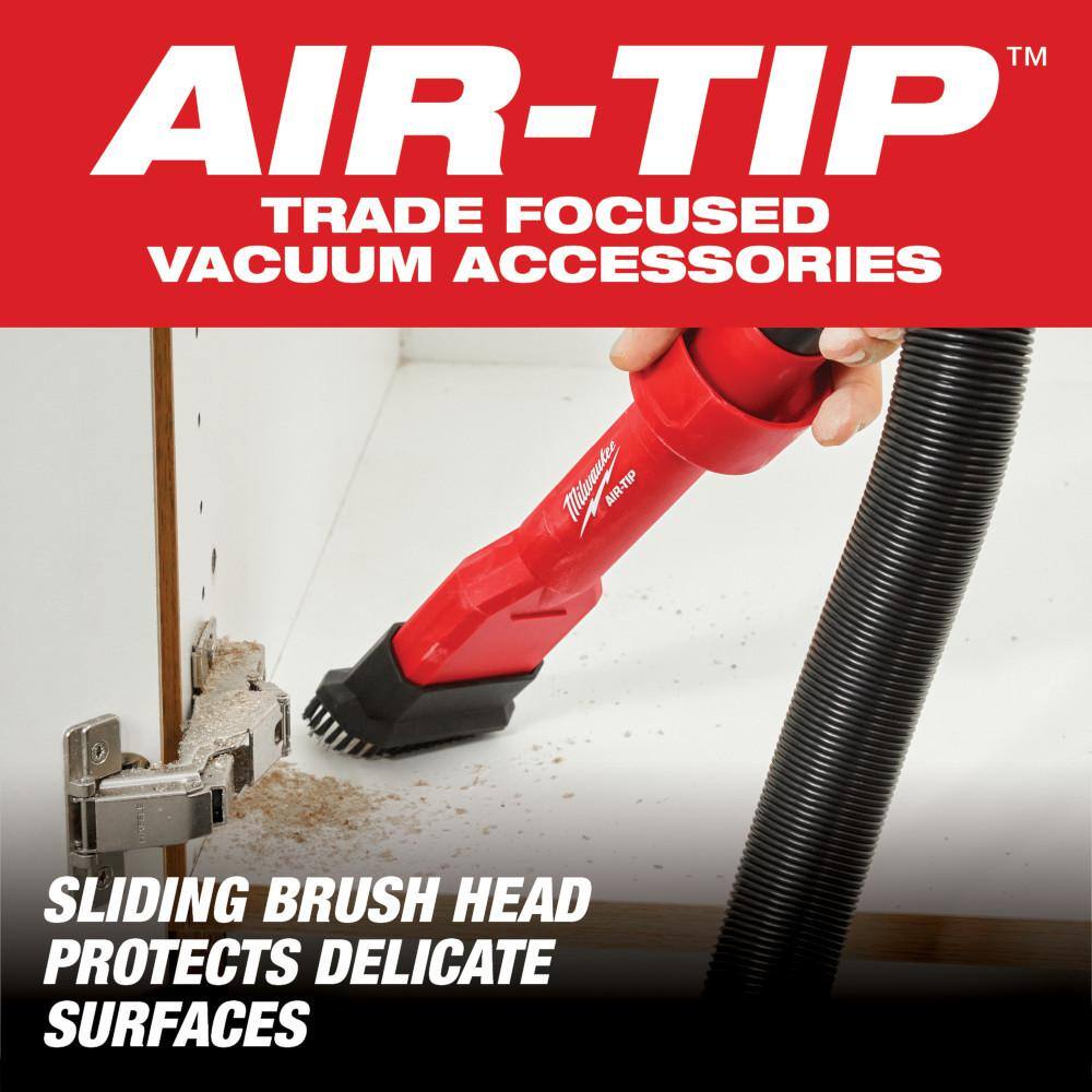 MW M18 18-Volt 2 Gal. Lithium-Ion Cordless WetDry Vacuum with AIR-TIP 1-14 in. - 2-12 in. (2-Piece) Brush and Nozzle Kit 0880-20-49-90-2028-49-90-2038