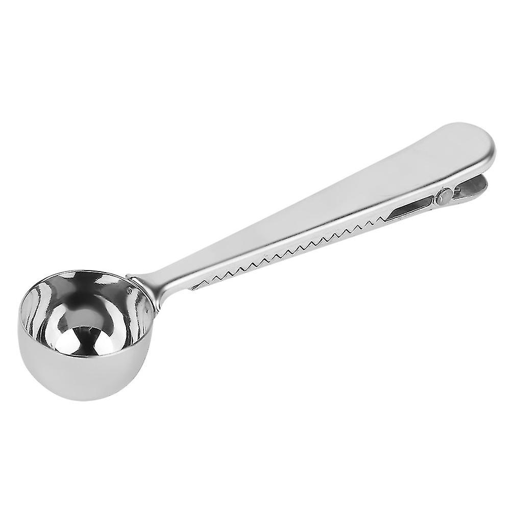 2 in 1 Stainless Steel Stirring Measuring Spoon with Sealing Clip for Kitchen Cafe