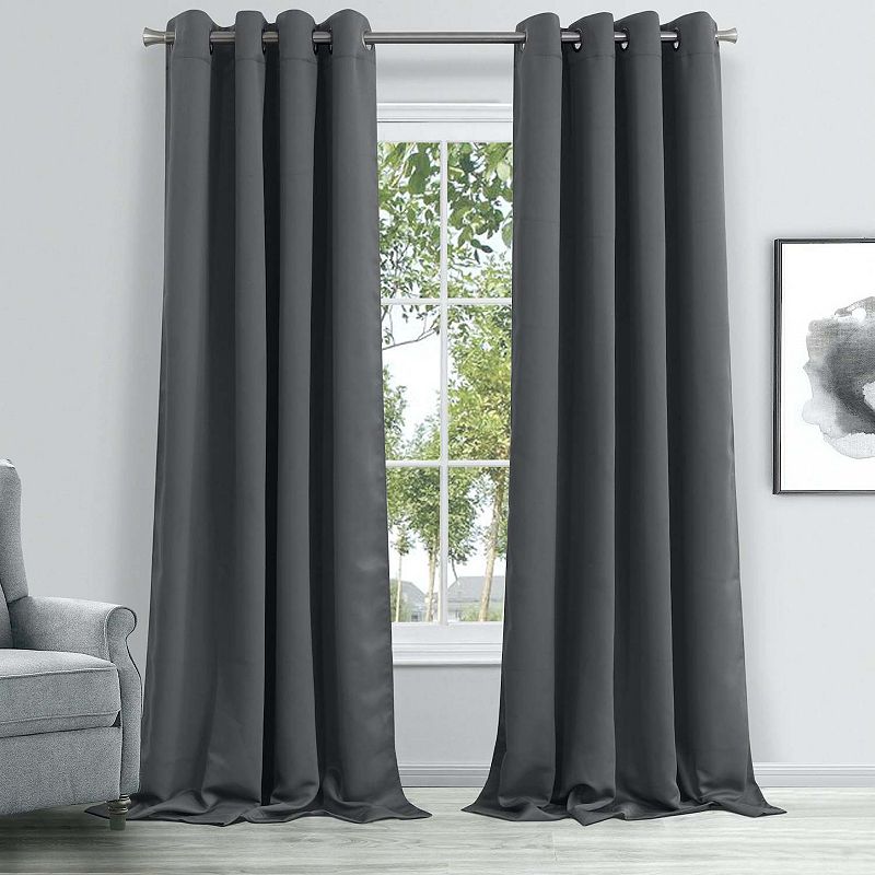 Dainty Home Hamden Solid 100% Blackout Thermal Insulated Grommet Single Curtain Panel