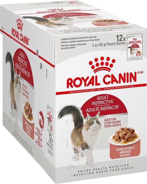 Royal Canin Adult Instinctive Chunks in Gravy Cat Food Pouches