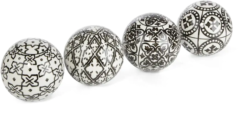 Assorted Black and White Deco Sphere