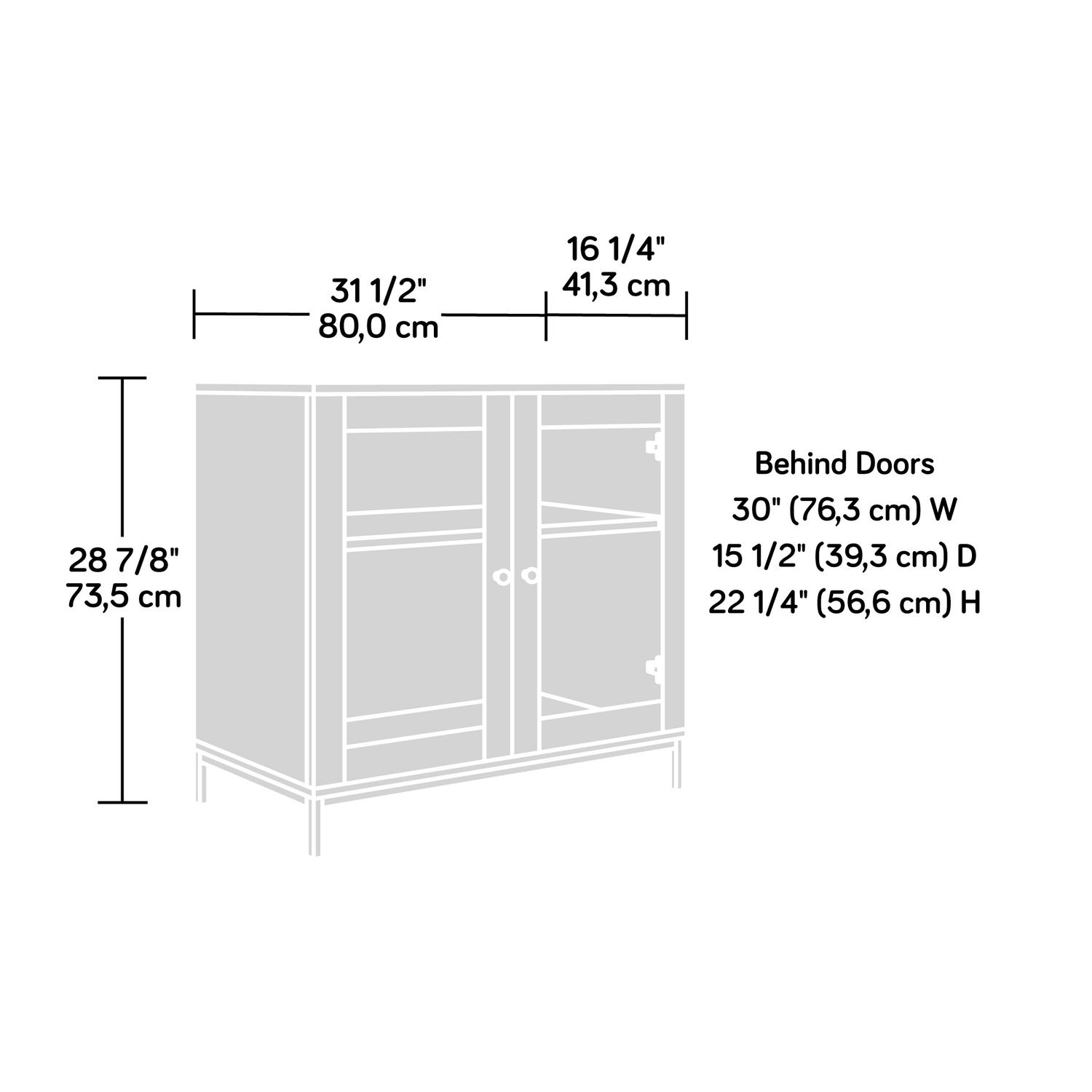 Curiod 2-Door Glass-Fronted Wooden Display Cabinet or TV Stand， Charter Oak Finish