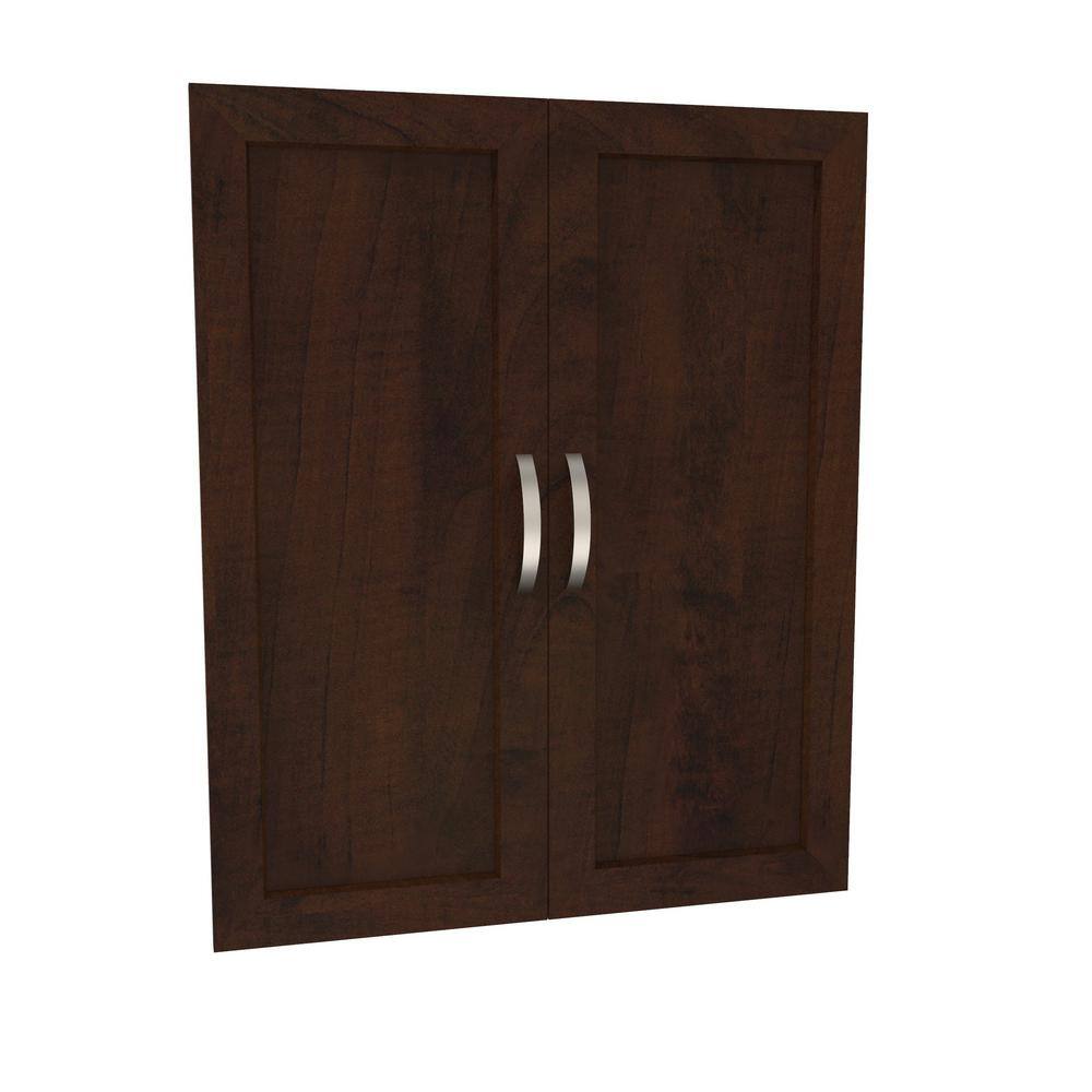 ClosetMaid Style+ 55.12 in. W - 121.12 in. W Chocolate Laundry Room Cabinet Kit with Top Shelves and Shaker Doors 10000-02189