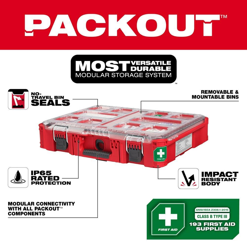 MW PACKOUT First Aid Kit 193pc Class B Type III 48-73-8430C from MW