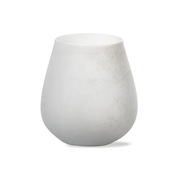 Tagltd Monterey Frosted White Glass Tealight Candle Holder 5 X 5 X 5 In