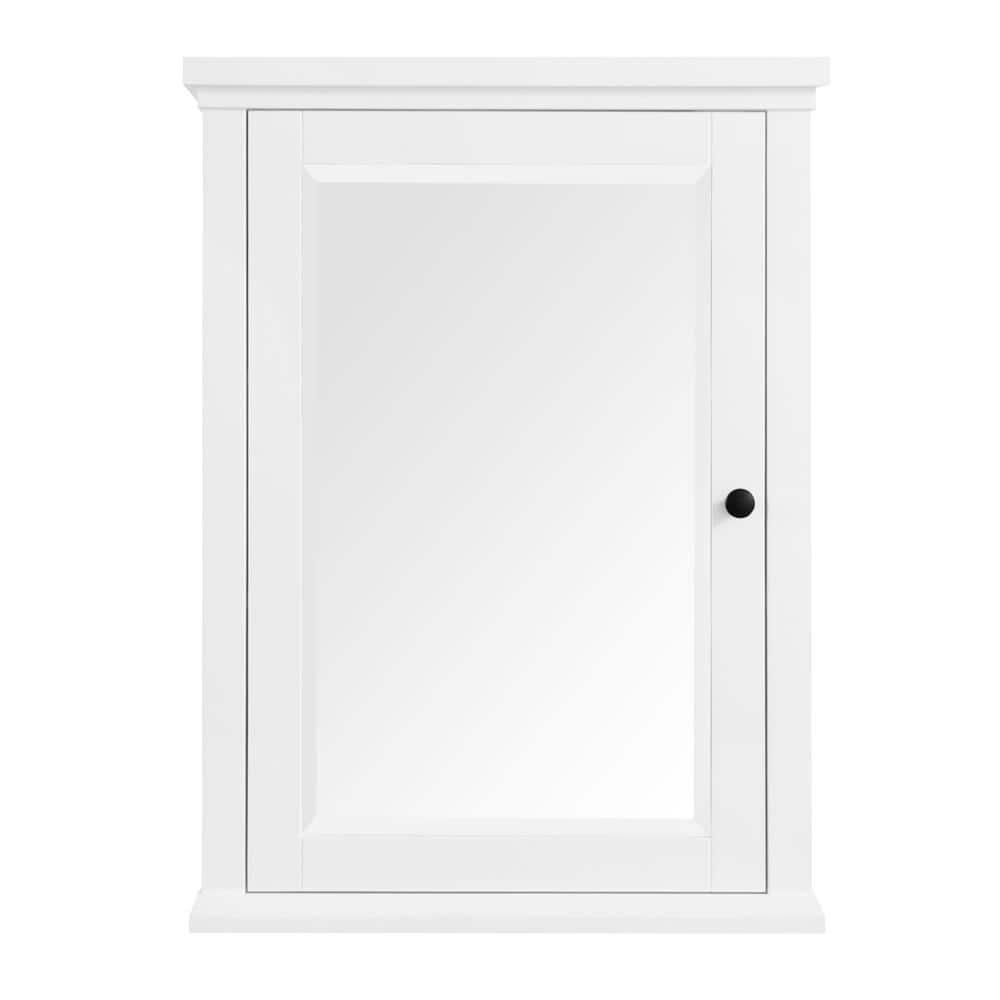 Home Decorators Collection Merryfield 24 in W x 32 in H Framed SurfaceMount Bathroom Medicine Cabinet in White