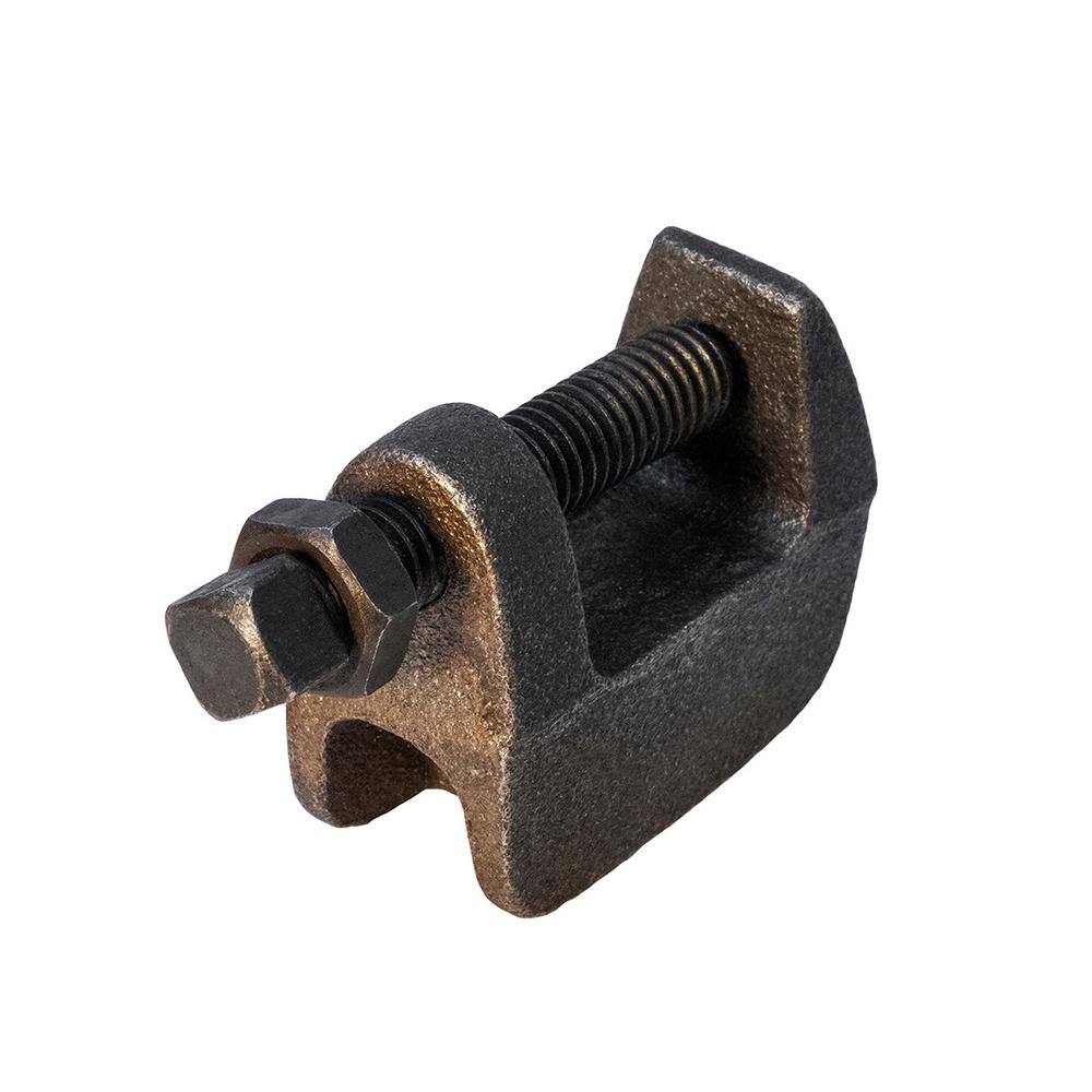 The Plumber's Choice Wide Mouth Beam Clamp for 12 in. Threaded Rod in Uncoated Steel 12CLBWB