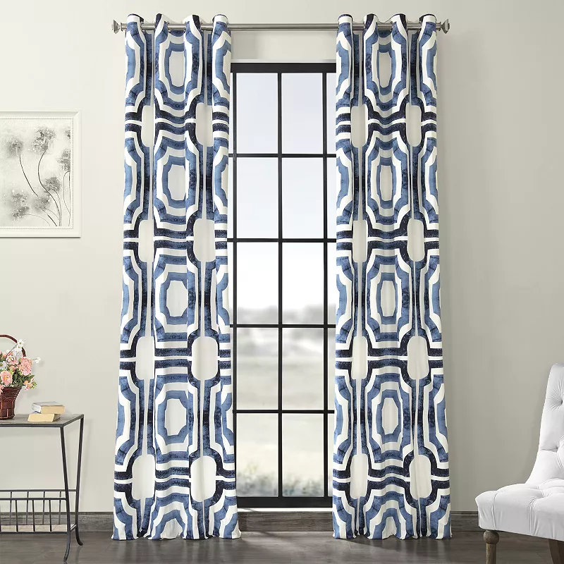 EFF Mecca Grommet Printed Cotton Window Curtain