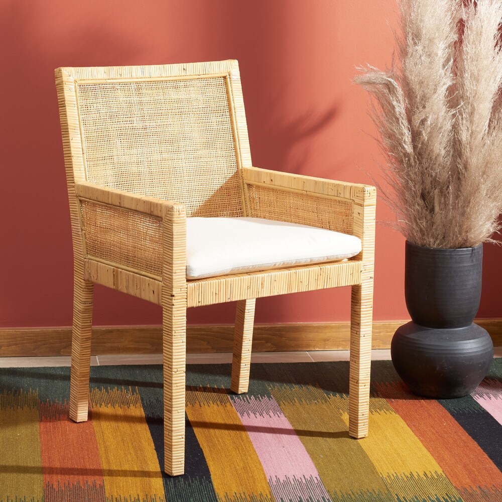 SAFAVIEH Sarai Coastal Accent Chair with Cushion   22.8\