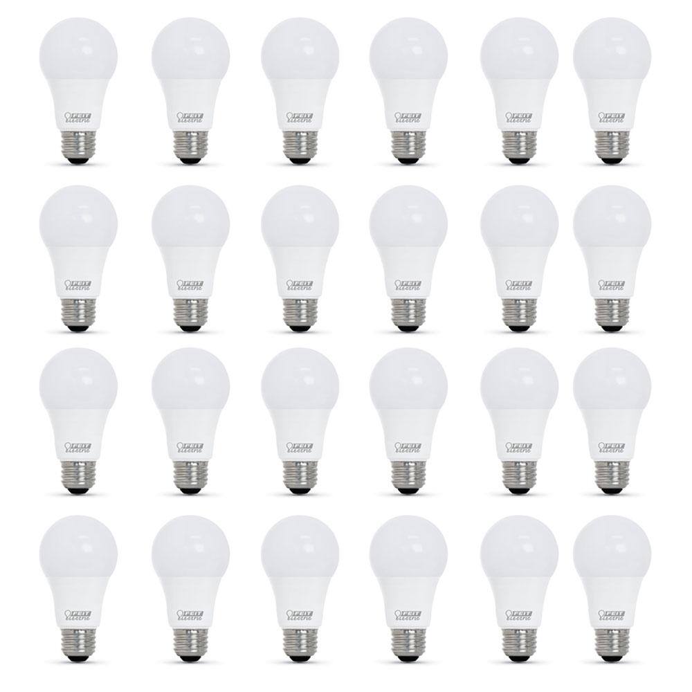 Feit Electric 60-Watt Equivalent A19 Dimmable CEC Title 20 Compliant ENERGY STAR 90+ CRI LED Light Bulb 2700K Soft White (24-Pack) OM60DM927CA46