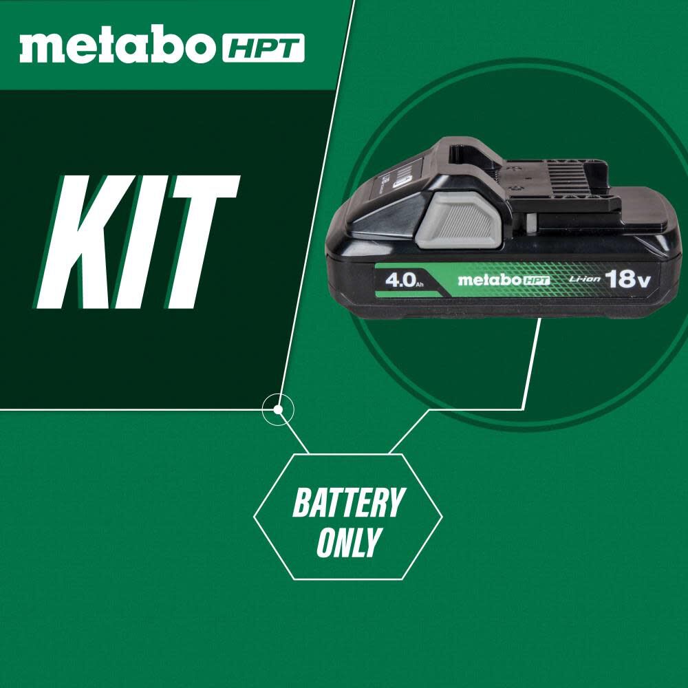 Metabo HPT 18V 4Ah Li Ion Battery with Fuel Indicator 378681M from Metabo HPT