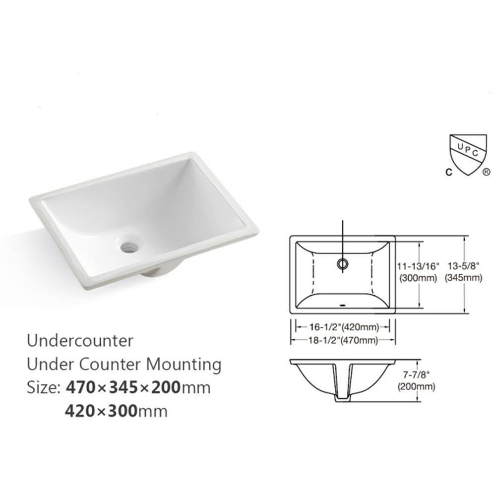 VANITYFUS 43 in W x 22 in D Engineered Stone Bathroom Vanity Top in Carrara Gray with Ceramic Single Sink and Backsplash