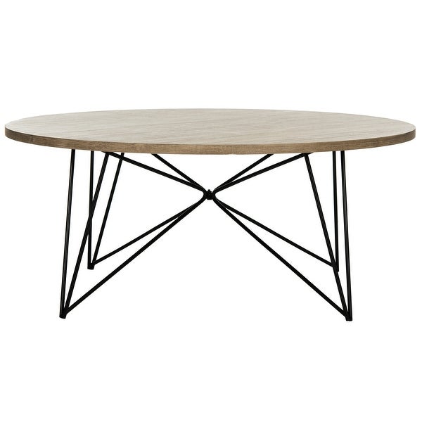 SAFAVIEH Mid-Century Modern Maris Light Grey/Black Coffee Table - 33.5