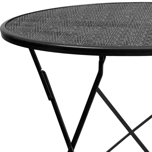 Round Indoor outdoor Steel Folding Patio Table