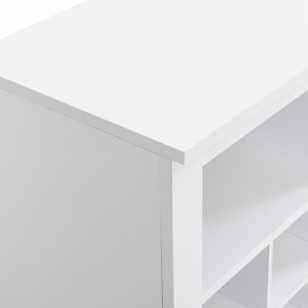 Contemporary 24 Cubby Shoe Console: Stylish  High Quality Storage Solution