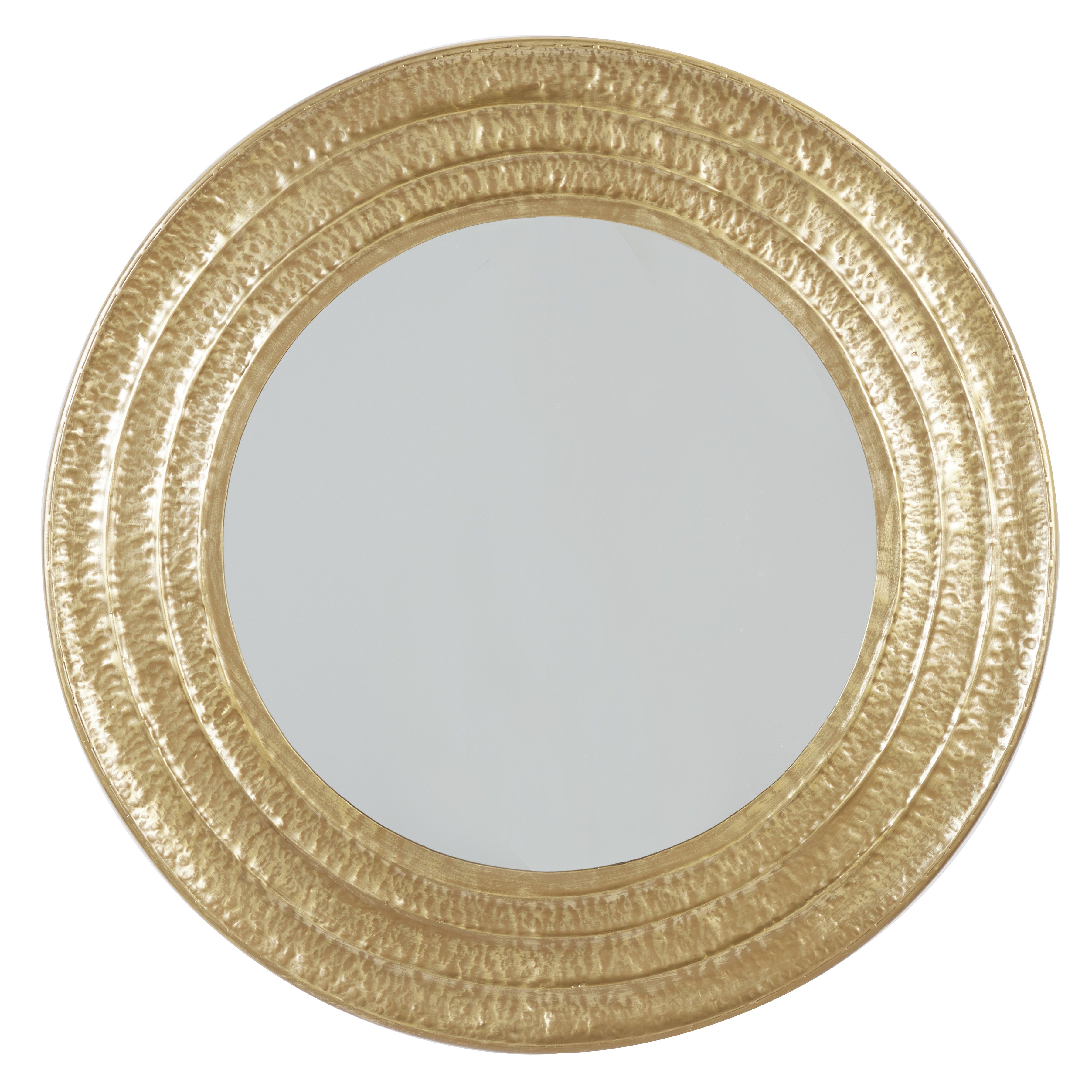 Gold Glam Metal Wall Mirror 39 x 39