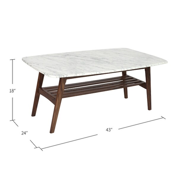 Beautiful Italian Carrara White Marble Coffee Table For A Modernized And Stylish Living Room