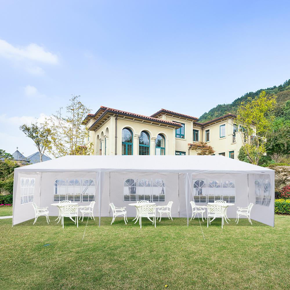 Zimtown 10'X30' Outdoor White Event Canopies Party Wedding Tent Garden Tent Gazebo Pavilion Cater Event